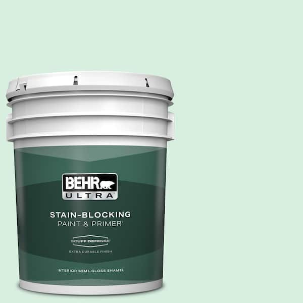 BEHR ULTRA 5 gal. #P410-1 Pondscape Extra Durable Semi-Gloss Enamel Interior Paint & Primer