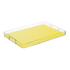 Fishnet Yellow 19 in.W x 1.5 in.H x 13 in.D Rectangular Acrylic Serving Tray