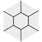 Palm Honeycomb Hex White 6 in. x 7 in. Porcelain Floor and Wall Tile (2.97 sq. ft./Case)