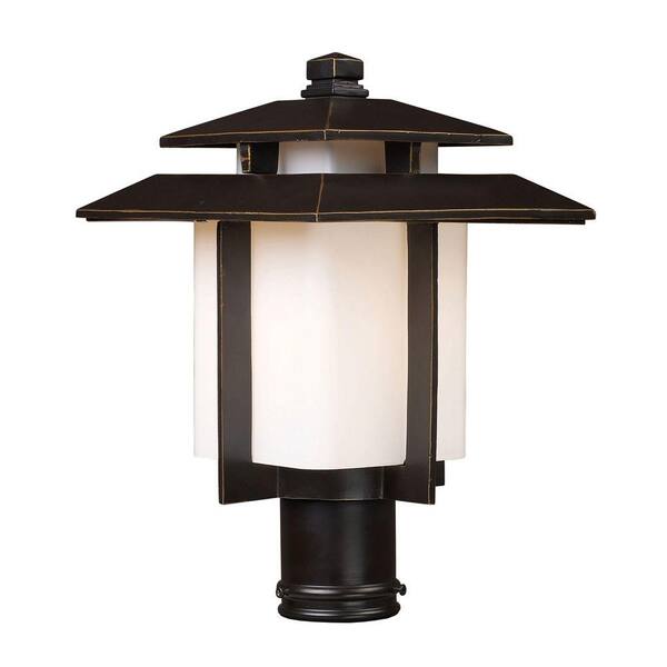 Radionic Hi Tech Kanso 1-Light Hazelnut Bronze Outdoor Post Light E ...