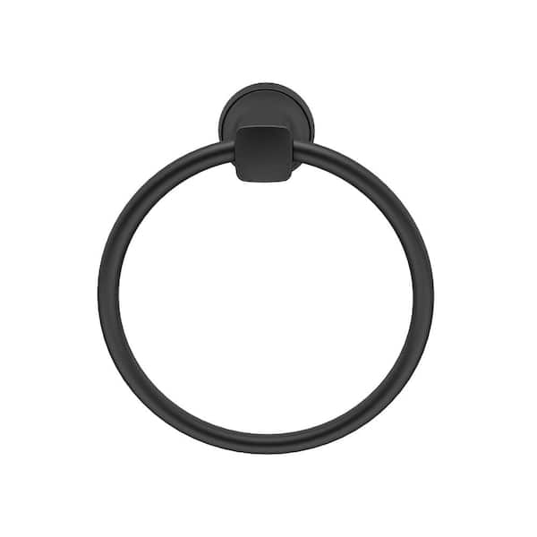 American Standard Glenmere Towel Ring in Matte Black