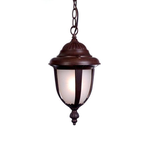 Acclaim Lighting Monterey Collection Hanging Lantern 1-Light Outdoor Burled Walnut Light Fixture