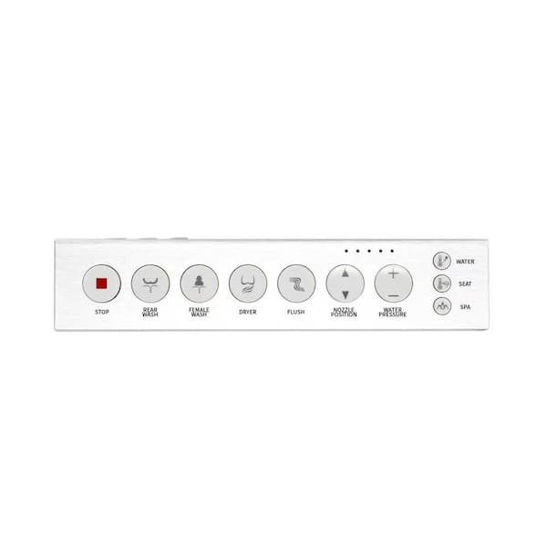 WELLFOR T2 Elongated Bidet Toilet 1.28 GPF White with Nightlight and LED Display