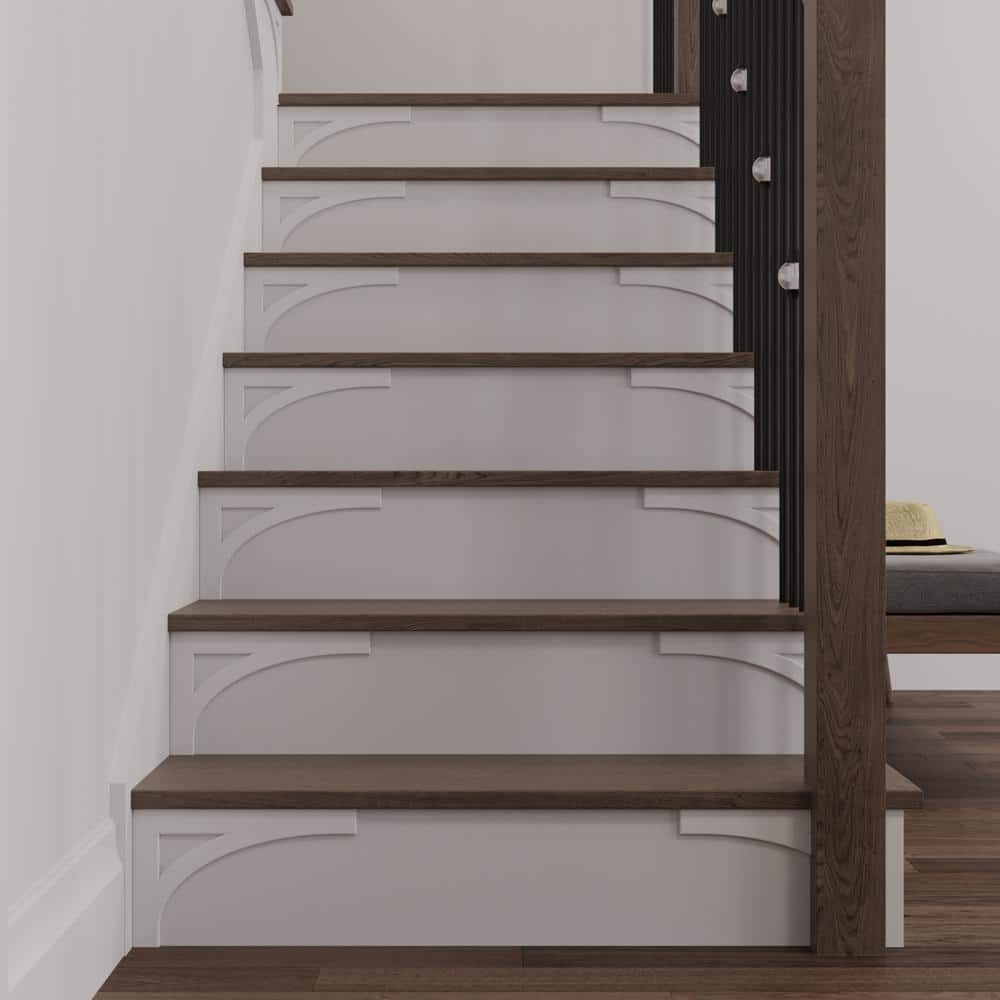 Embossed Birch Right Hand Stair Bracket for Elegant Stairways