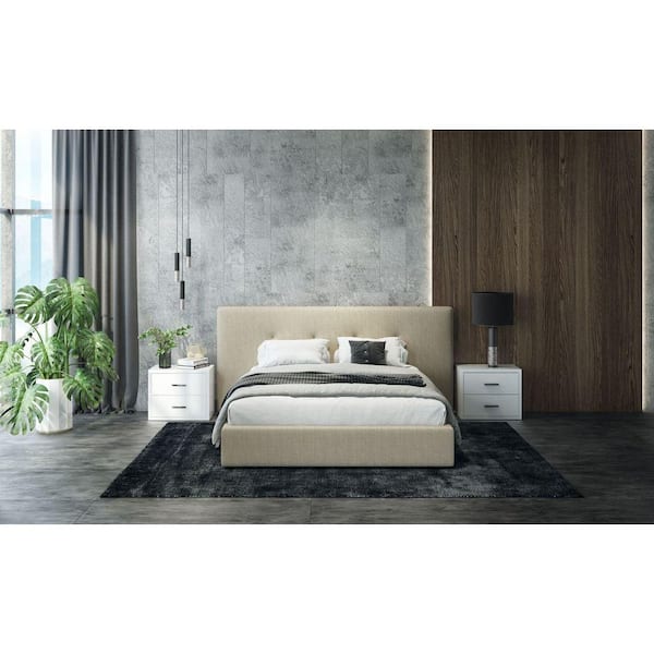 Adan White 2-Drawer 26 in. Nightstand
