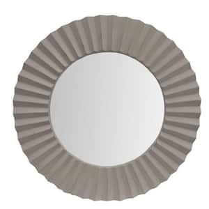 Medium Round Gray Modern Mirror (31.5 in. H x 31.5 in. W)