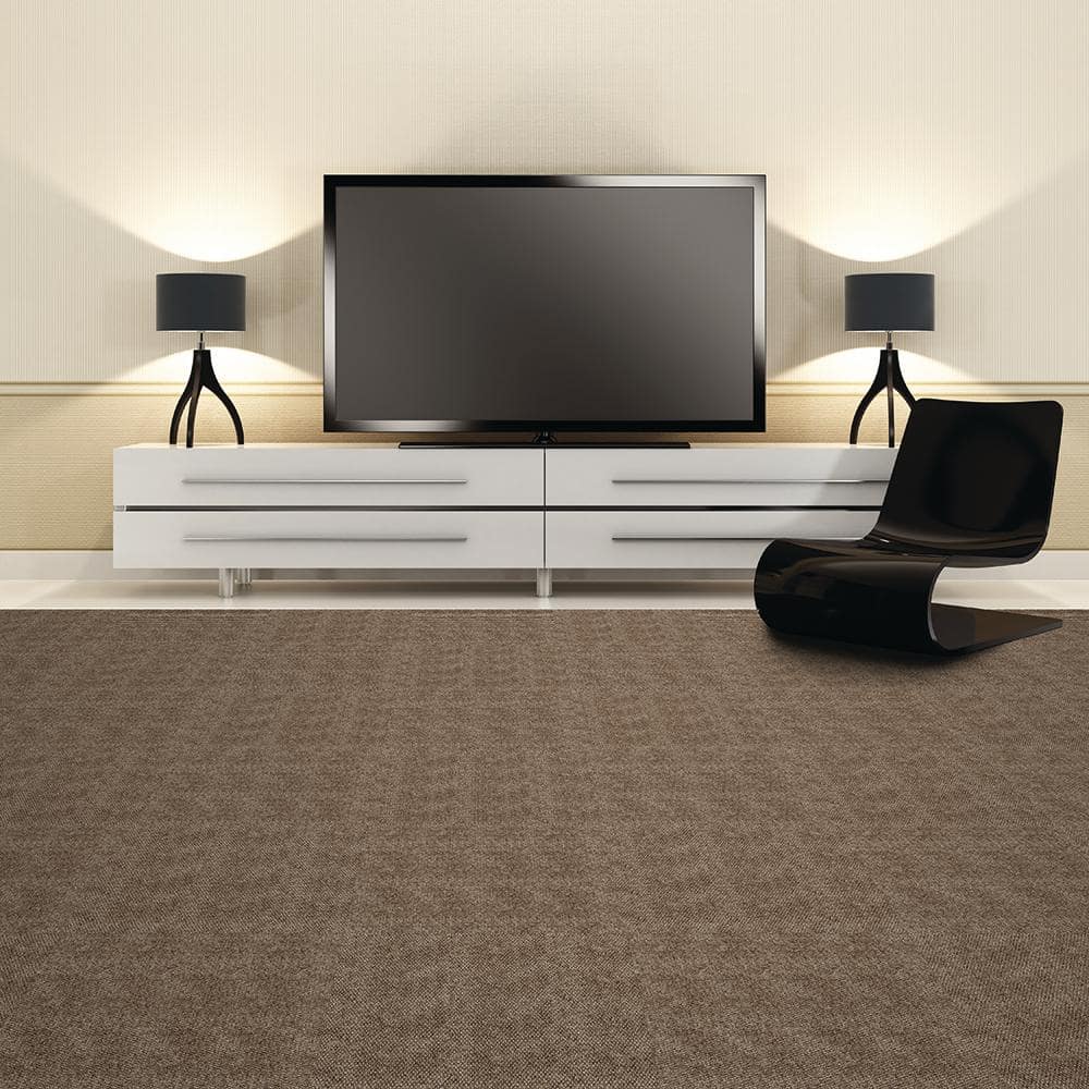 18" Smoke Gray Self-Stick Indoor/Outdoor Carpet Tiles - 16 Pack