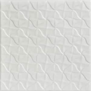 Granny's Pinwheel Quilt Dove White 1.6 ft. x 1.6 ft. Decorative Foam Glue Up Ceiling Tile (21.6 sq. ft./Case)