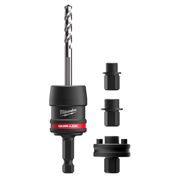 Milwaukee 3/8 in. Shank QUIK-LOK Hole Saw Arbor Set w/ Three