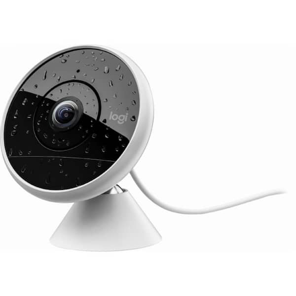 Logitech Circle 2-Wireless (Power Cord Supplied) Indoor/Outdoor 1080p Wi-Fi Home Security Surveillance Camera, White