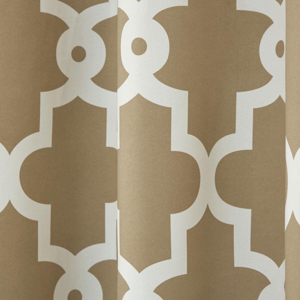 Taupe Polyester Blackout Grommet Window Panels, 52" x 96"