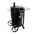 Bronco Charcoal Drum Smoker Grill in Black