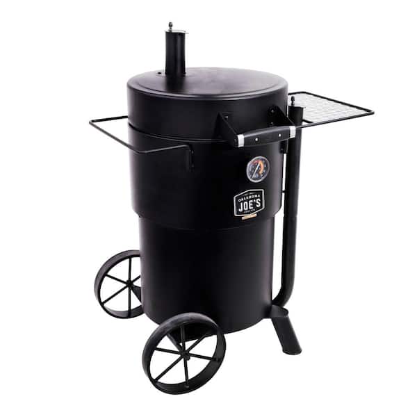 OKLAHOMA JOE'S Bronco Charcoal Drum Smoker Grill in Black