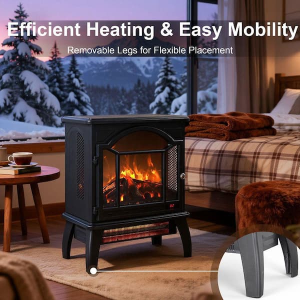 SUNRINX 400 sq. ft. 18 in. Electric Stove with Remote MG63-8-GSD