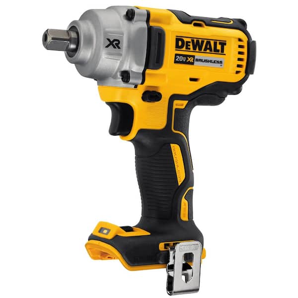 DEWALT - 20V MAX XR Cordless Brushless 1/2 in. Mid-Range Impact Wrench Detent Pin, (2) 20V Li-Ion 5.0Ah Batteries, and Charger