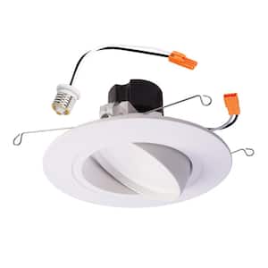 5 in. and 6 in. 3000K White Integrated LED Adjustable Gimbal Recessed Trim Module 90 CRI CCT Title 20 Compliant