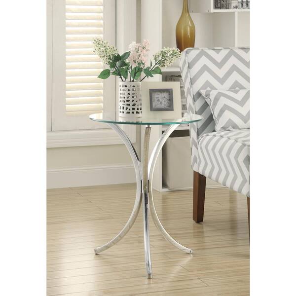 Coaster Home Furnishings Round Snack Table Chrome 902869 The