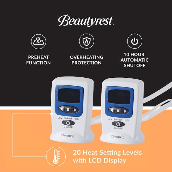 Microplush Ivory King Heated Electric Blanket with Wifi Technology