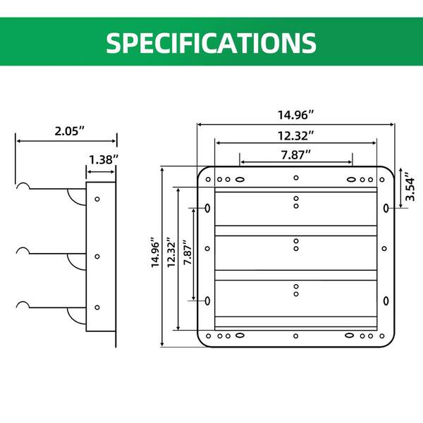 Have a question about Elexnux 14.96 in. x 14.96 in. Silver Square