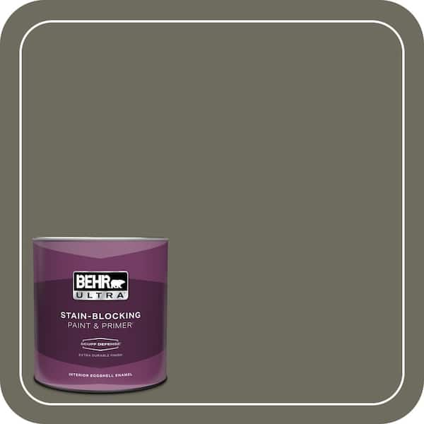 BEHR ULTRA 1 qt. #N370-6 Gladiator Gray Extra Durable Eggshell Enamel Interior Paint & Primer