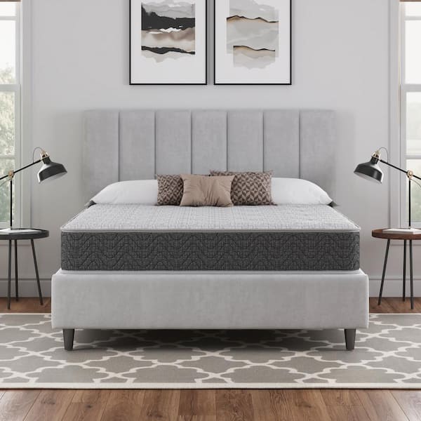 Ottomanson Eco Queen Made in USA Medium-Firm Hybrid Foam with Edge to Edge Pocket Coil, 9 in. Bed in A Box, Ottopedic Mattress