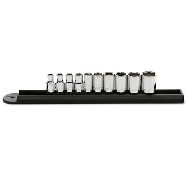1/4 in. Drive 6-Point Standard SAE Socket Set (10-Piece)