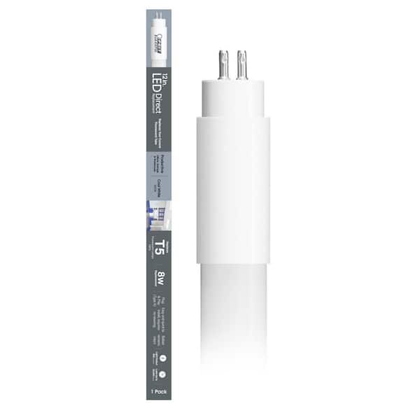 6-Watt 12 in. T5 G5 Type A Plug and Play Linear LED Tube Light Bulb, Cool White 4000K