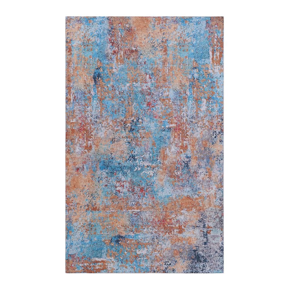 5 X 8 Multi-Colored Abstract Washable Area Rug price history on PriceWatchPro