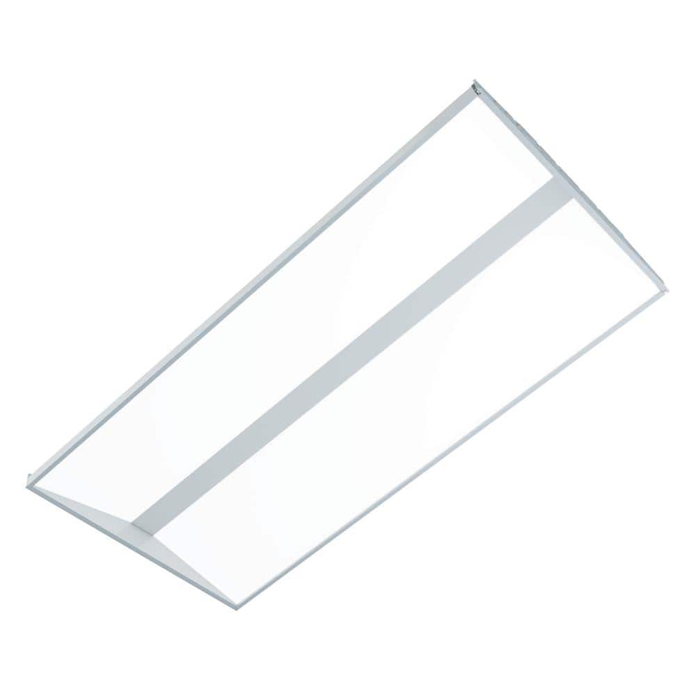Metalux Encounter White Integrated LED Troffer Light Lay-In Fixture with 5400 Lumens, 3500K Neutral White