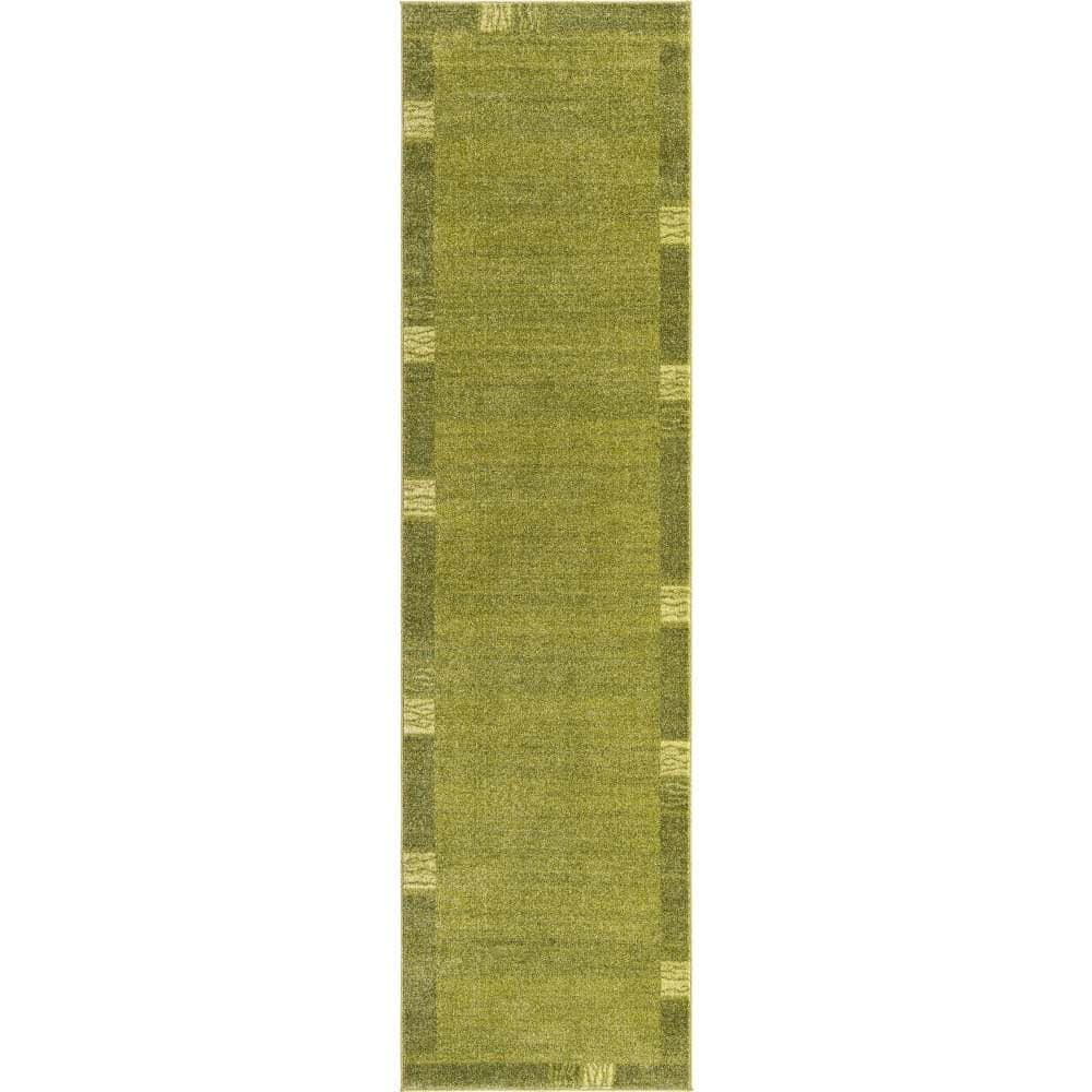 Unique Loom Del Mar Sarah Green 2' 7 x 10' 0 Runner Rug 3120531 - The ...