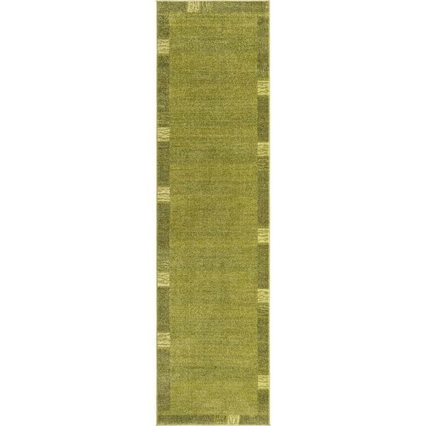 Unique Loom Del Mar Sarah Green 2' 7 x 10' 0 Runner Rug