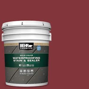 5 gal. #S-H-170 Red Brick Solid Color Waterproofing Exterior Wood Stain and Sealer