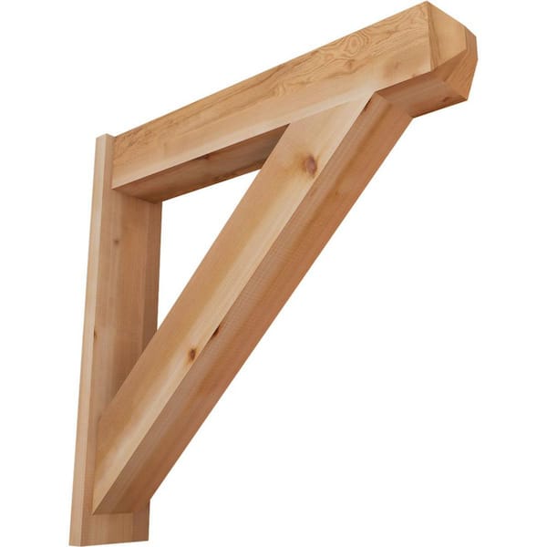 Ekena Millwork 8 in. x 38 in. x 38 in. Western Red Cedar Traditional Craftsman Smooth Outlooker