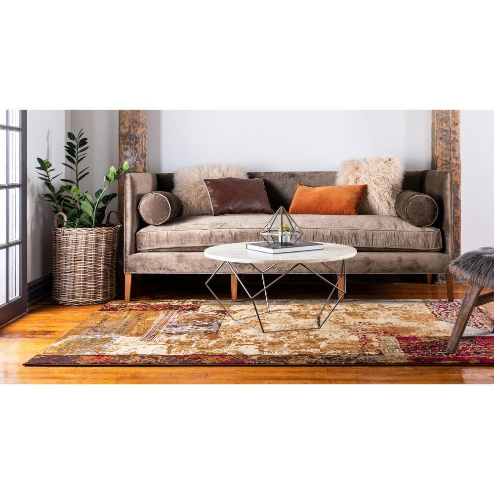 Braided Black Geometric 9' x 12' Synthetic Rectangular Rug