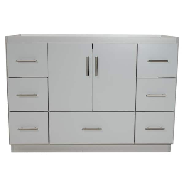 Simplicity by Strasser Slab 48 in. W x 21 in. D x 34.5 in. H Bath Vanity Cabinet without Top in Dewy Morning