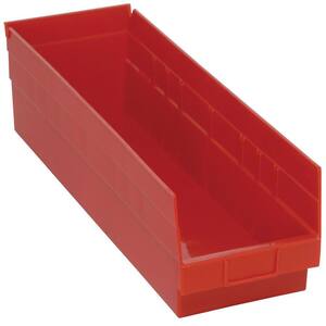 Economy Shelf 13.7-Qt. Storage Tote in Red (6-Pack)