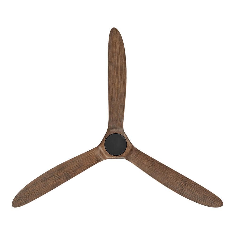 Tager 72" Matte Black and Whiskey Barrel Smart Ceiling Fan with Remote
