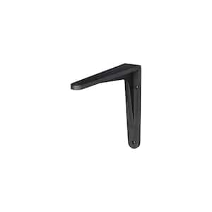 HERAKLES 5.5 in. Black Aluminum Shelf Bracket Set of 2