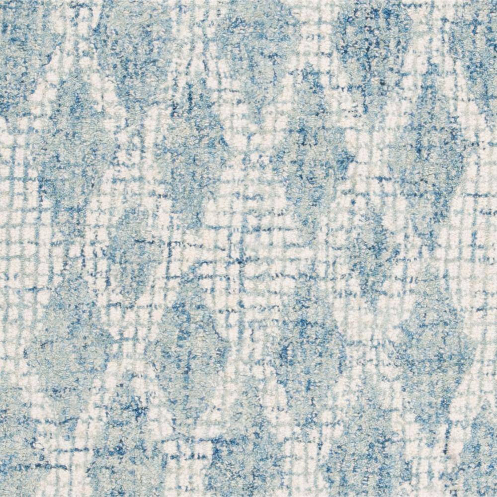 Handmade Blue Wool Abstract Tufted Square Area Rug 6'x6'