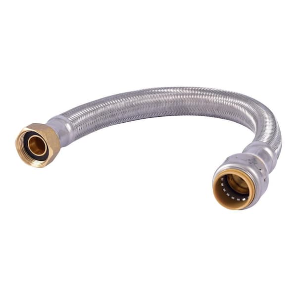 SharkBite Max 3/4 in. Push-to-Connect x 3/4 in. FIP x 15 in. Braided Stainless Steel Water Heater Connector