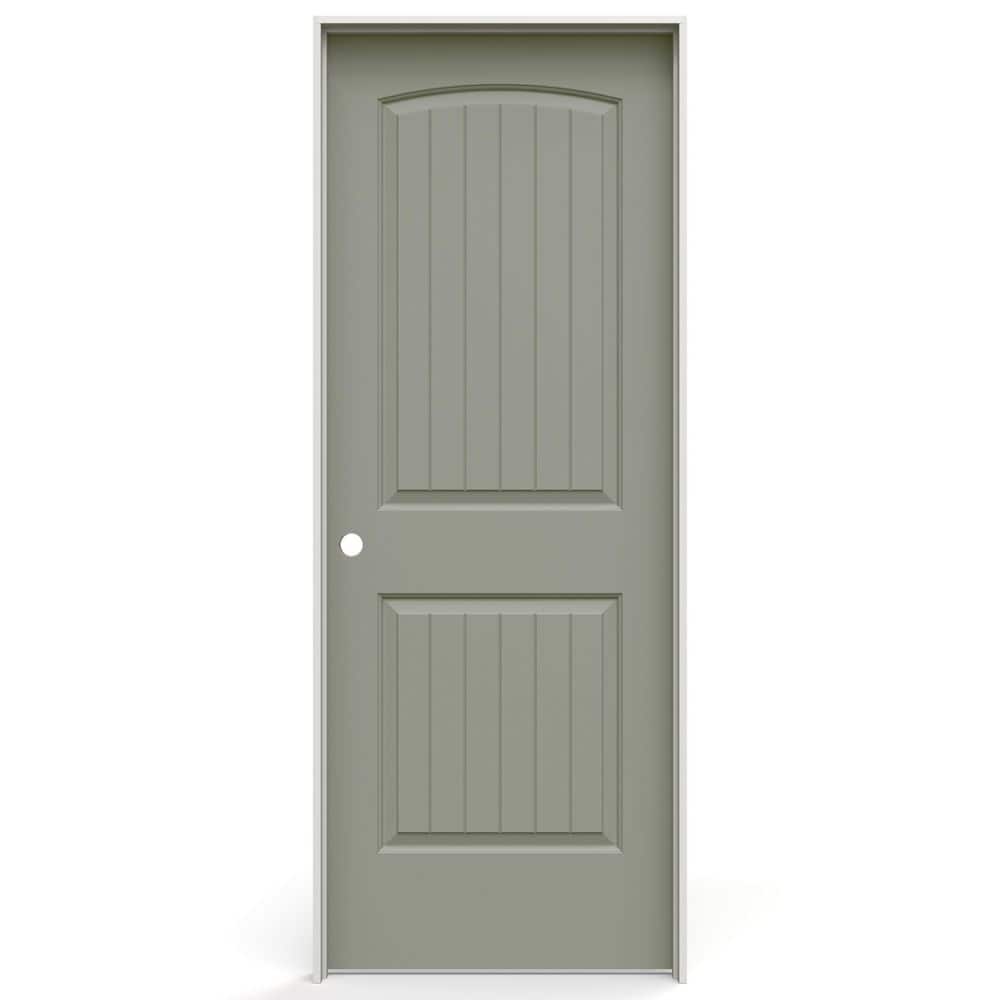 32 in. x 80 in. Santa Fe 2 Panel Right-Handed Solid Core Organic Gray Molded Composite Single Prehung Interior Door price history on PriceWatchPro
