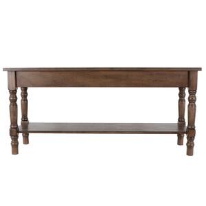 Chelsea Brown Bench with Shelf