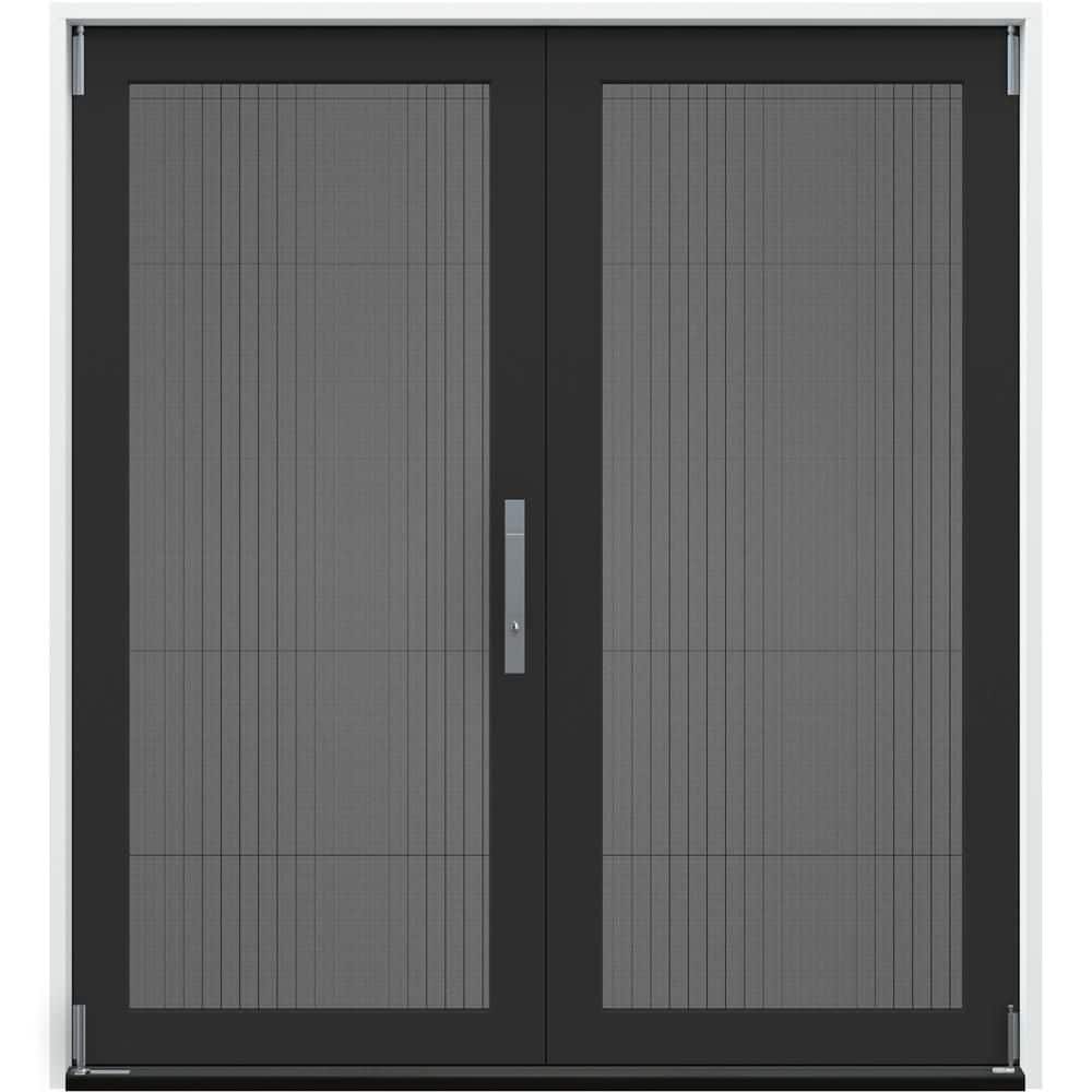 60 in. x 80 in. F4500 Left-Hand Black Fiberglass 2-Panel Folding Patio Door w/ Low-E Glass and Retractable Screen price history on PriceWatchPro
