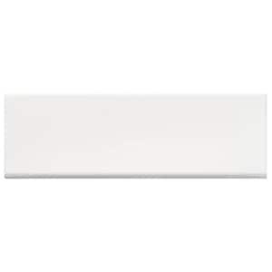 Remington White 3.93 in. x 11.81 in. Polished Porcelain Wall Bullnose Tile