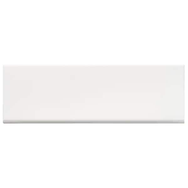 Ivy Hill Tile Remington White 3.93 in. x 11.81 in. Polished Porcelain Wall Bullnose Tile