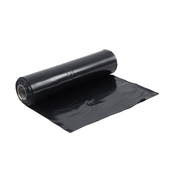 Fencer Wire 2400 in. Black Polyethylene Plastic Sheeting, Vapor Barrier Greenhouse Film Hoop House Cover