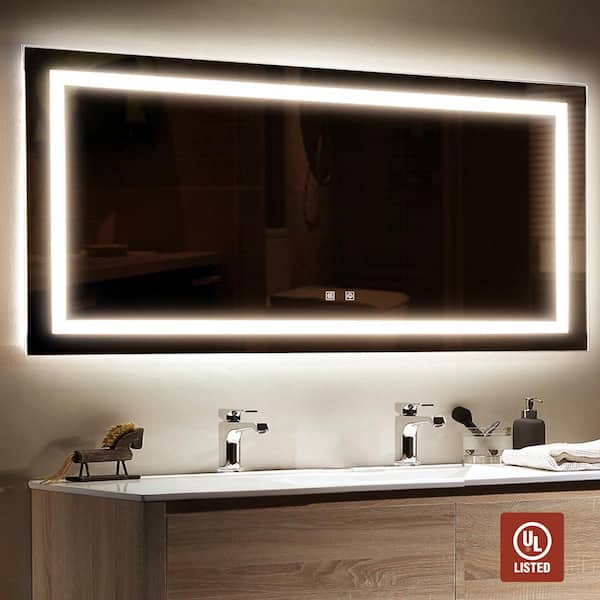 Toolkiss 72 In W X 36 H Large, How Big Of A Mirror For 72 Inch Vanity