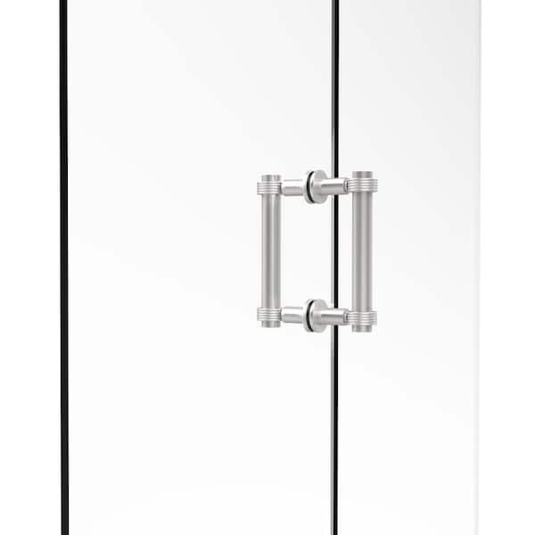 Allied Brass 404-6BB-GYM Contemporary 6 Inch Back Shower Door Pull Matte Gray 
