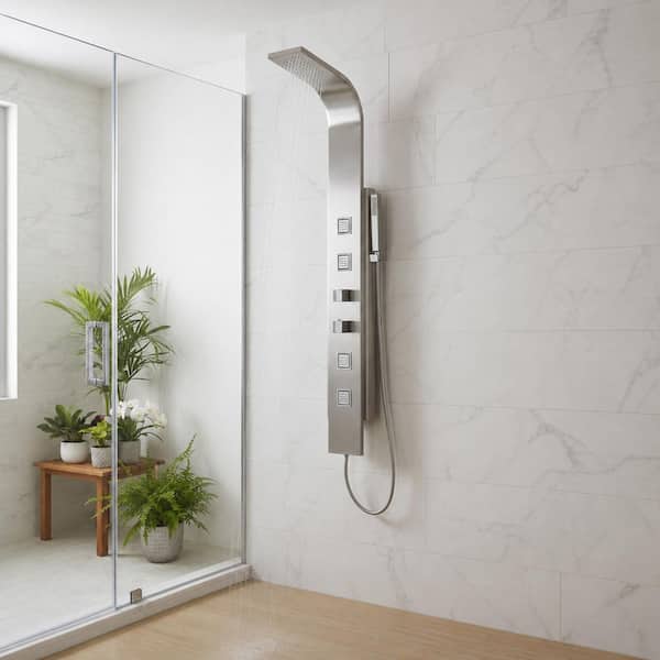 ANZZI VISOR Series 60 in. 4-Jetted Full Body Shower Panel System