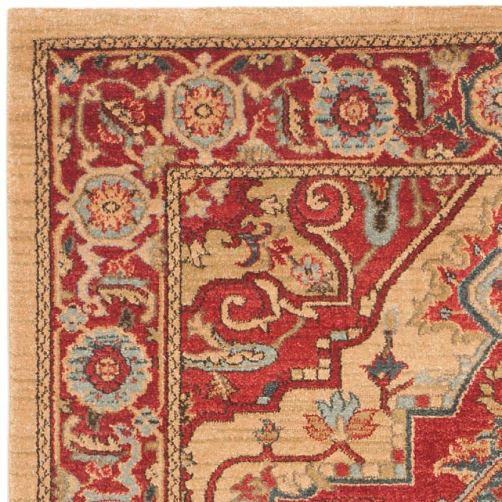 Safavieh Mahal Red and Natural Synthetic Area Rug
